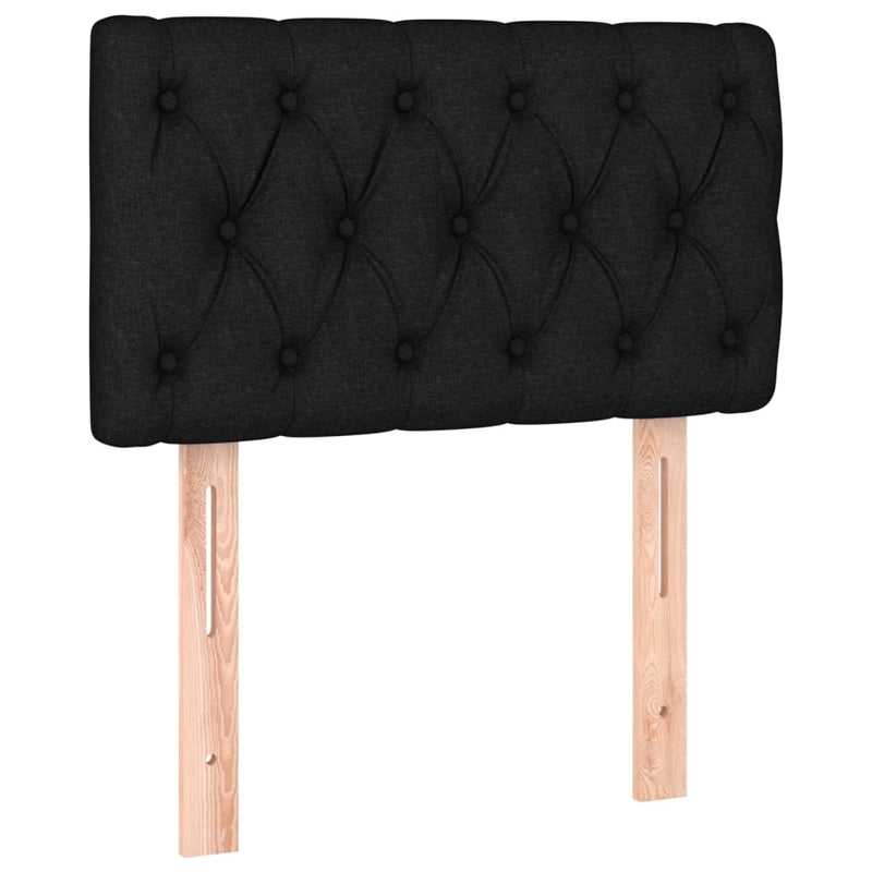 vidaXL fekete szövet fejtámla 80x7x78/88 cm