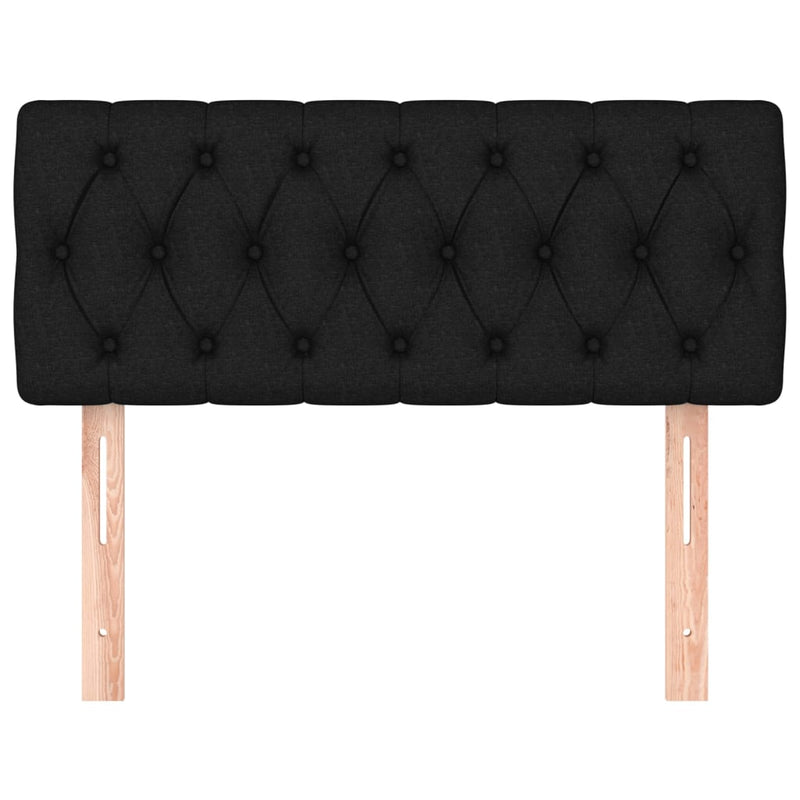 vidaXL fekete szövet fejtámla 90x7x78/88 cm
