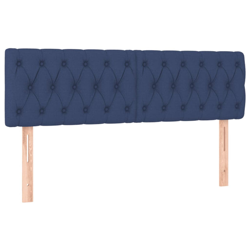 vidaXL 2 db kék szövet fejtámla 72 x 7 x 78/88 cm