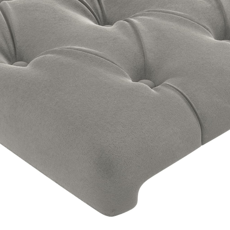 vidaXL 2 db világosszürke bársony fejtámla 100x7x78/88 cm