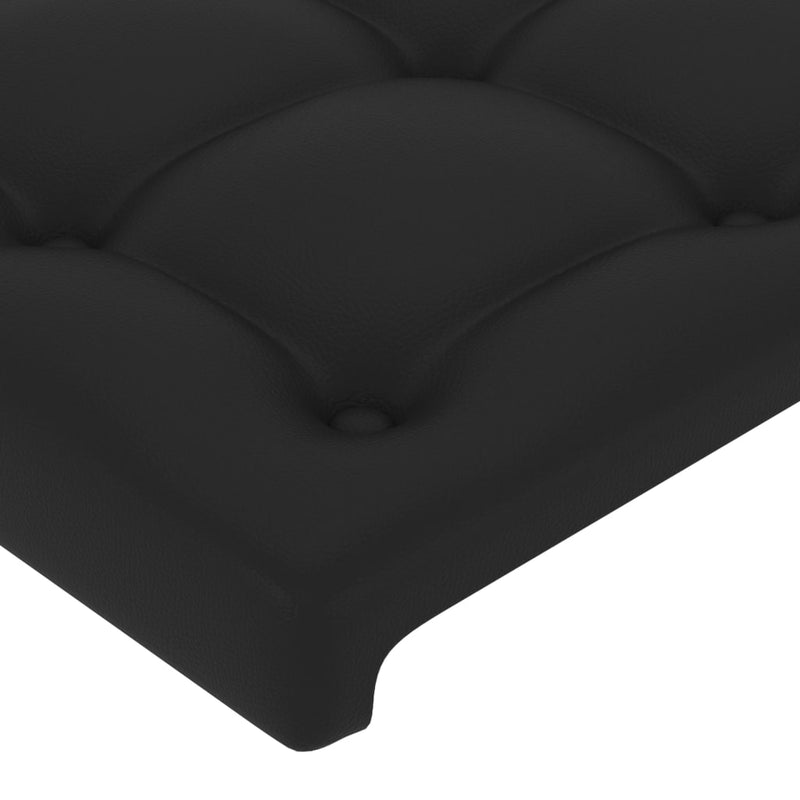 vidaXL fekete műbőr fejtámla 80 x 5 x 78/88 cm
