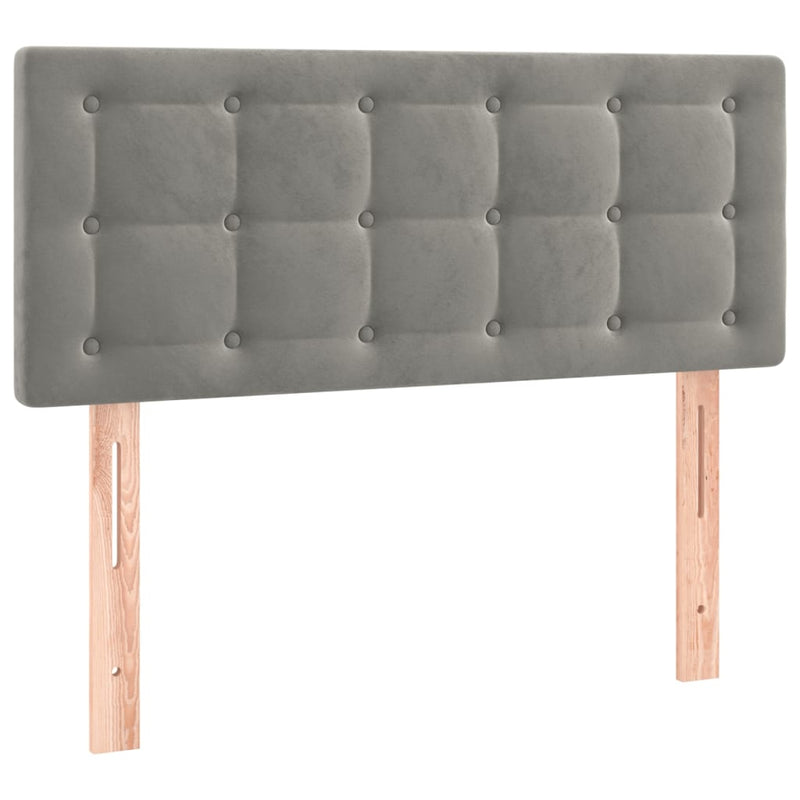 vidaXL világosszürke bársony fejtámla 80 x 5 x 78/88 cm
