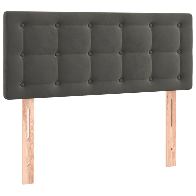 vidaXL sötétszürke bársony fejtámla 80 x 5 x 78/88 cm