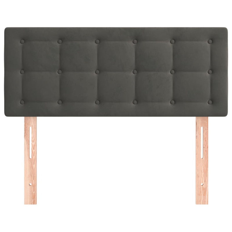 vidaXL sötétszürke bársony fejtámla 80 x 5 x 78/88 cm