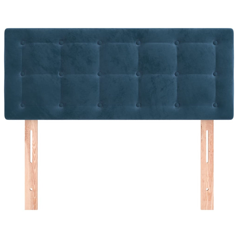 vidaXL sötétkék bársony fejtámla 80 x 5 x 78/88 cm