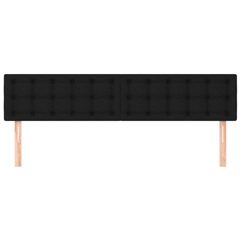 vidaXL 2 db fekete szövet fejtámla 100x5x78/88 cm
