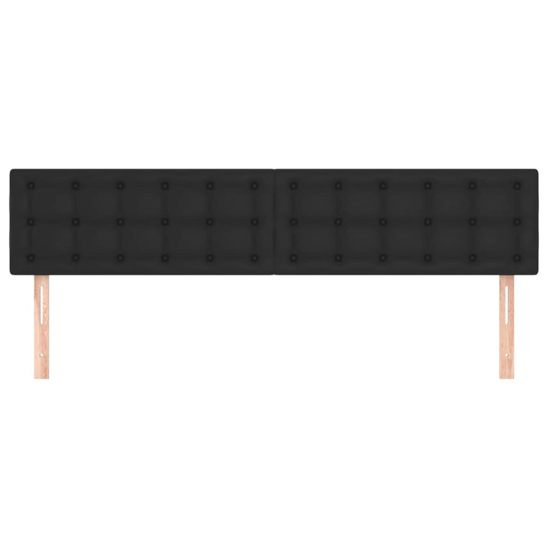 vidaXL 2 db fekete műbőr fejtámla 100x5x78/88 cm