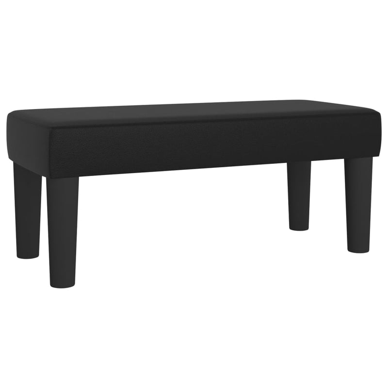 vidaXL fekete műbőr pad 70 x 30 x 30 cm