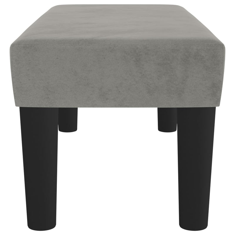 vidaXL világosszürke bársony pad 70 x 30 x 30 cm