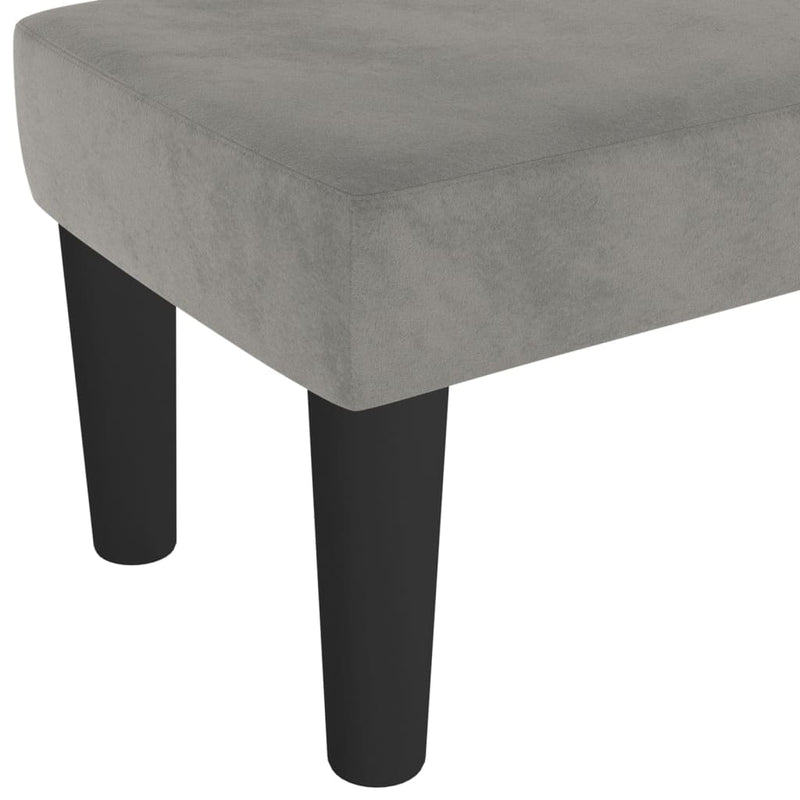vidaXL világosszürke bársony pad 70 x 30 x 30 cm