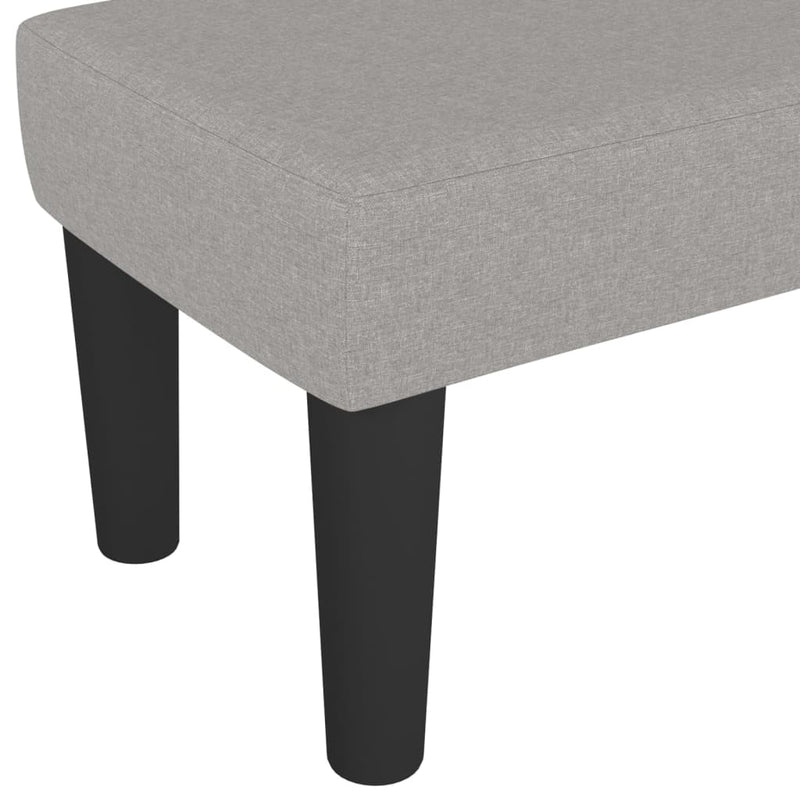 vidaXL világosszürke szövet pad 100 x 30 x 30 cm