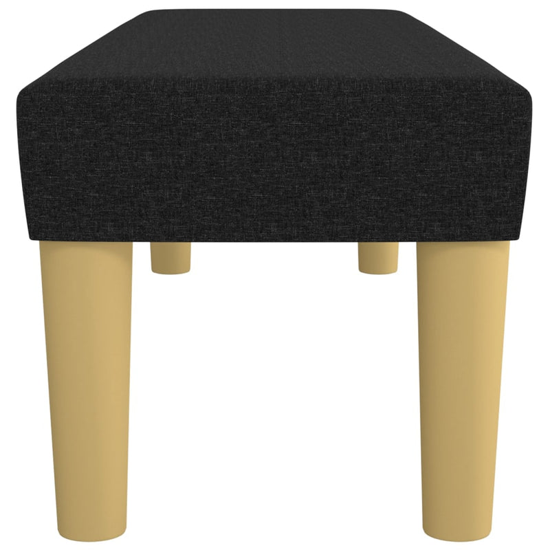 vidaXL fekete szövet pad 100 x 30 x 30 cm