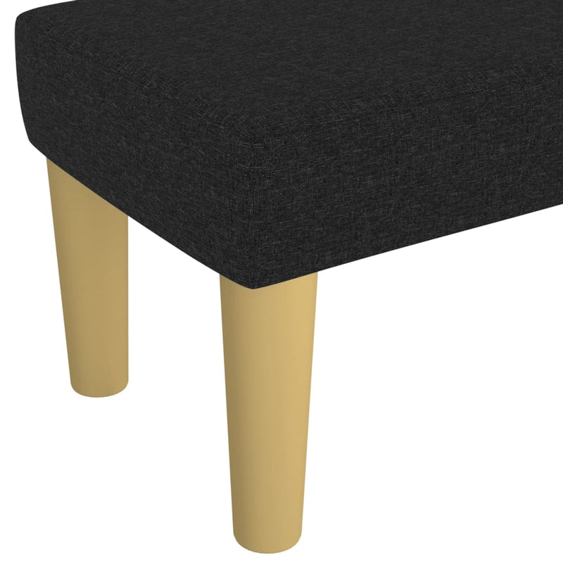 vidaXL fekete szövet pad 100 x 30 x 30 cm
