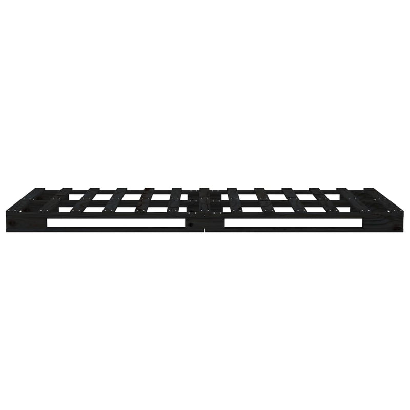 vidaXL fekete tömör fenyőfa ágykeret 75x190 cm (Small Single)