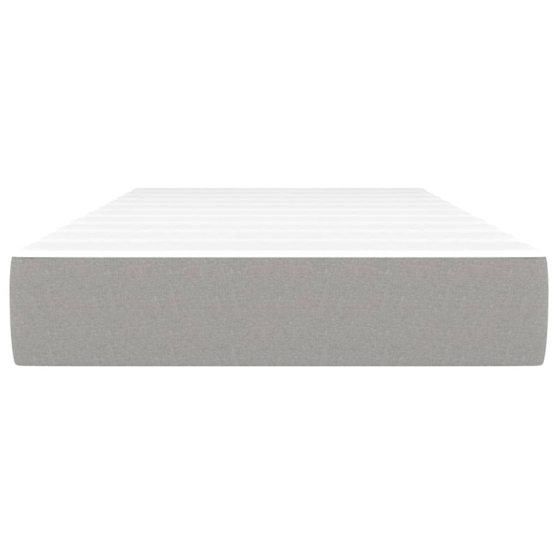 vidaXL világosszürke szövet zsebrugós ágymatrac 90x190x20 cm