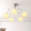 vidaXL mennyezeti lámpa kerek üvegburákkal 5 db G9 LED-lámpához