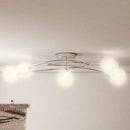 vidaXL mennyezeti lámpa dróthálós burákkal 5 db G9 LED-lámpával
