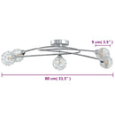 vidaXL mennyezeti lámpa dróthálós burákkal 5 db G9 LED-lámpával