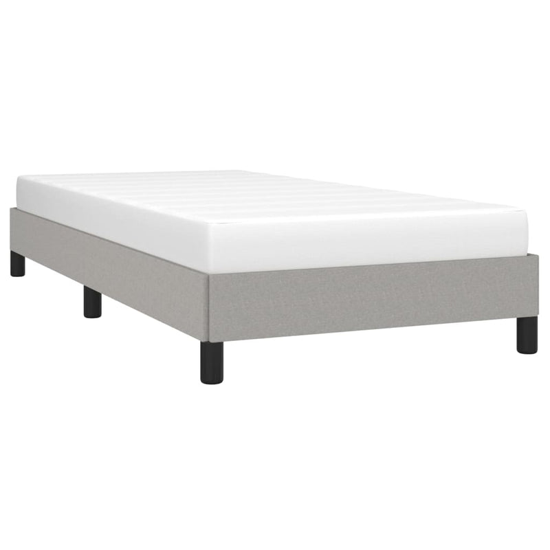 vidaXL világosszürke szövet ágykeret matrac nélkül 90x200 cm