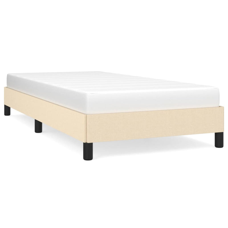 vidaXL krémszínű szövet ágykeret matrac nélkül 100x200 cm