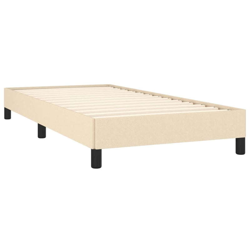 vidaXL krémszínű szövet ágykeret matrac nélkül 100x200 cm