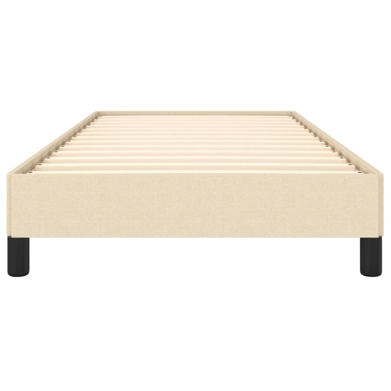 vidaXL krémszínű szövet ágykeret matrac nélkül 100x200 cm