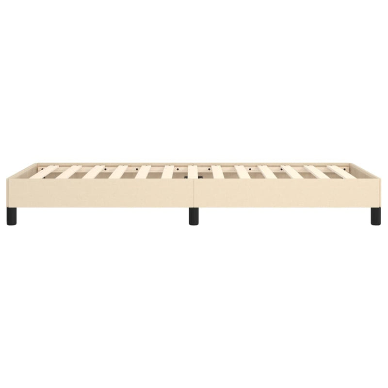 vidaXL krémszínű szövet ágykeret matrac nélkül 100x200 cm