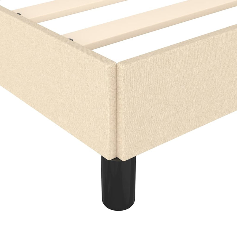 vidaXL krémszínű szövet ágykeret matrac nélkül 100x200 cm