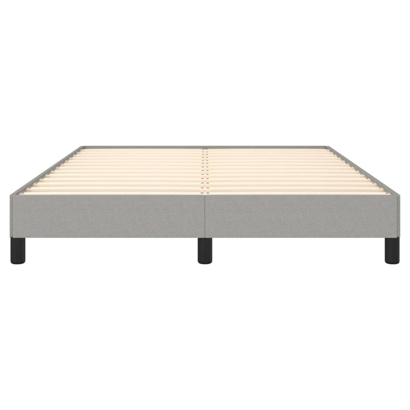 vidaXL világosszürke szövet ágykeret matrac nélkül 140 x 190 cm