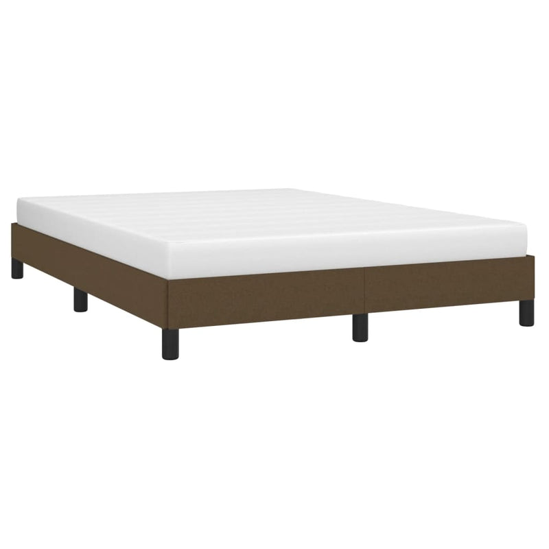 vidaXL sötétbarna szövet ágykeret matrac nélkül 140 x 190 cm