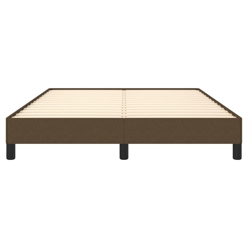 vidaXL sötétbarna szövet ágykeret matrac nélkül 140 x 190 cm