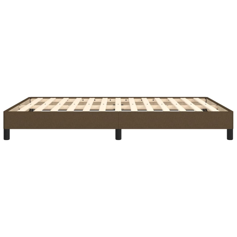 vidaXL sötétbarna szövet ágykeret matrac nélkül 140 x 190 cm