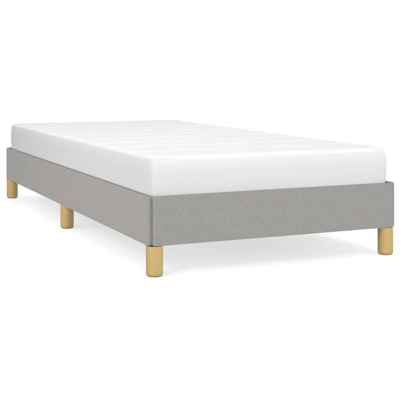 vidaXL világosszürke szövet ágykeret matrac nélkül 90x200 cm