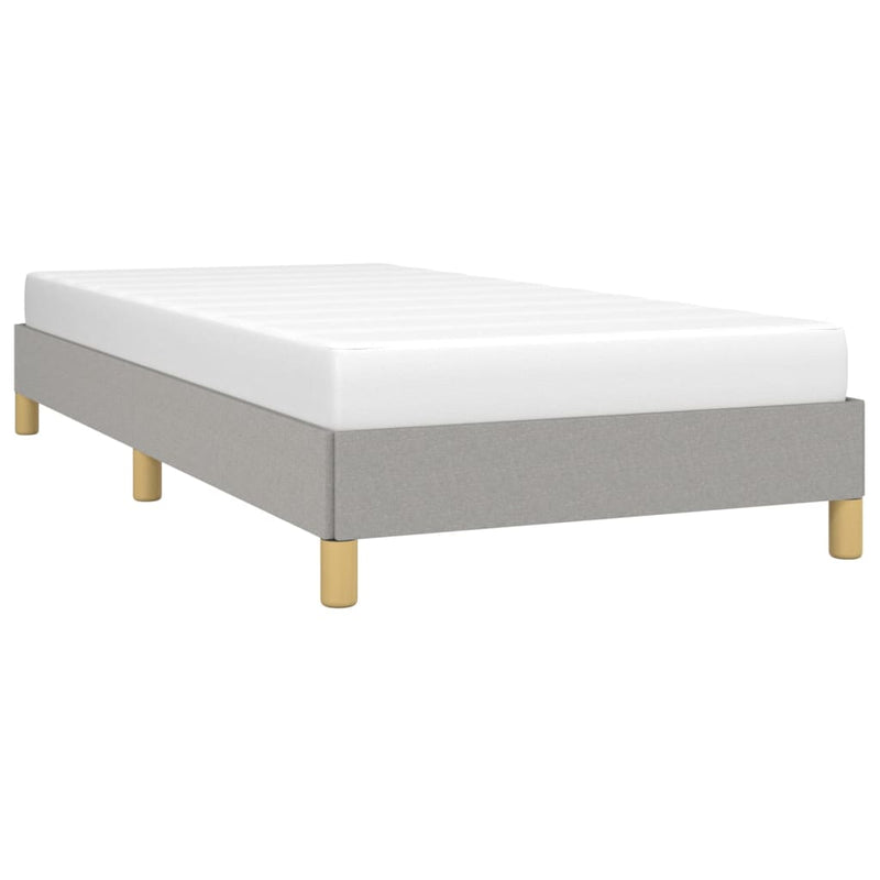 vidaXL világosszürke szövet ágykeret matrac nélkül 90x200 cm