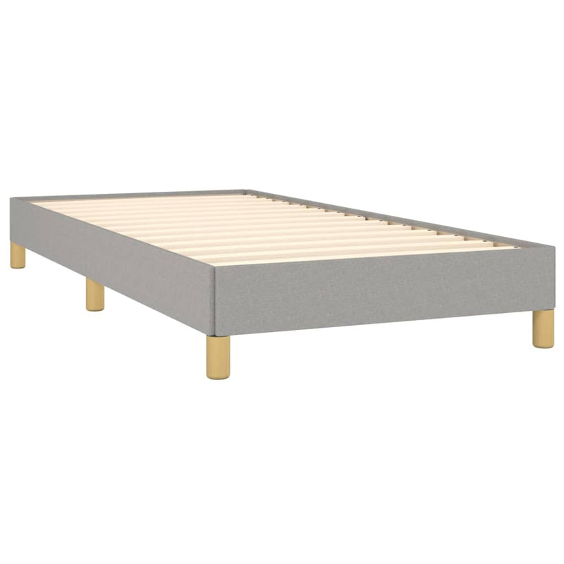 vidaXL világosszürke szövet ágykeret matrac nélkül 90x200 cm