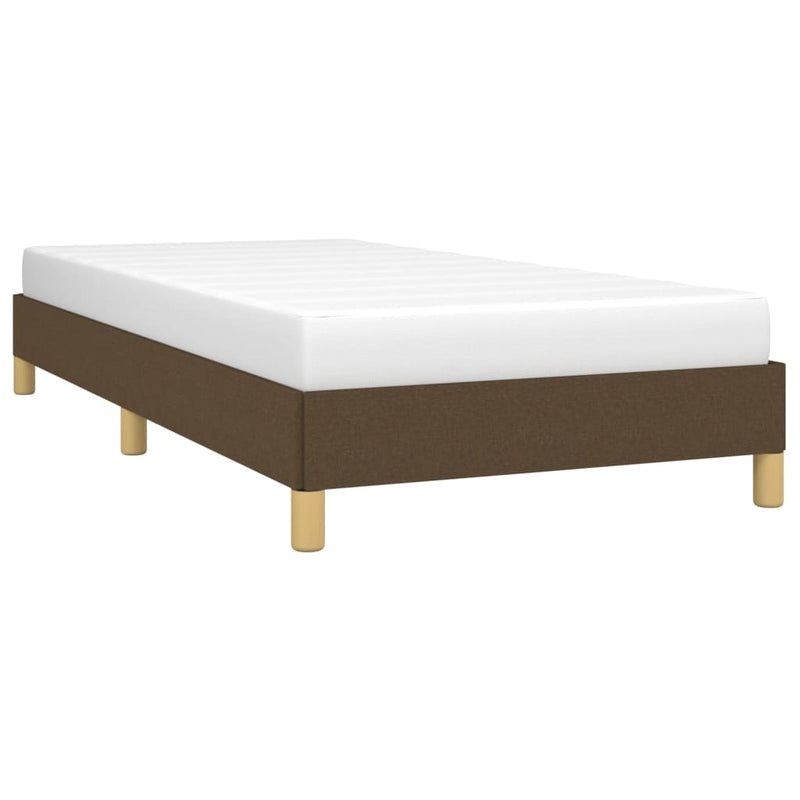 vidaXL sötétbarna szövet ágykeret matrac nélkül 90x200 cm