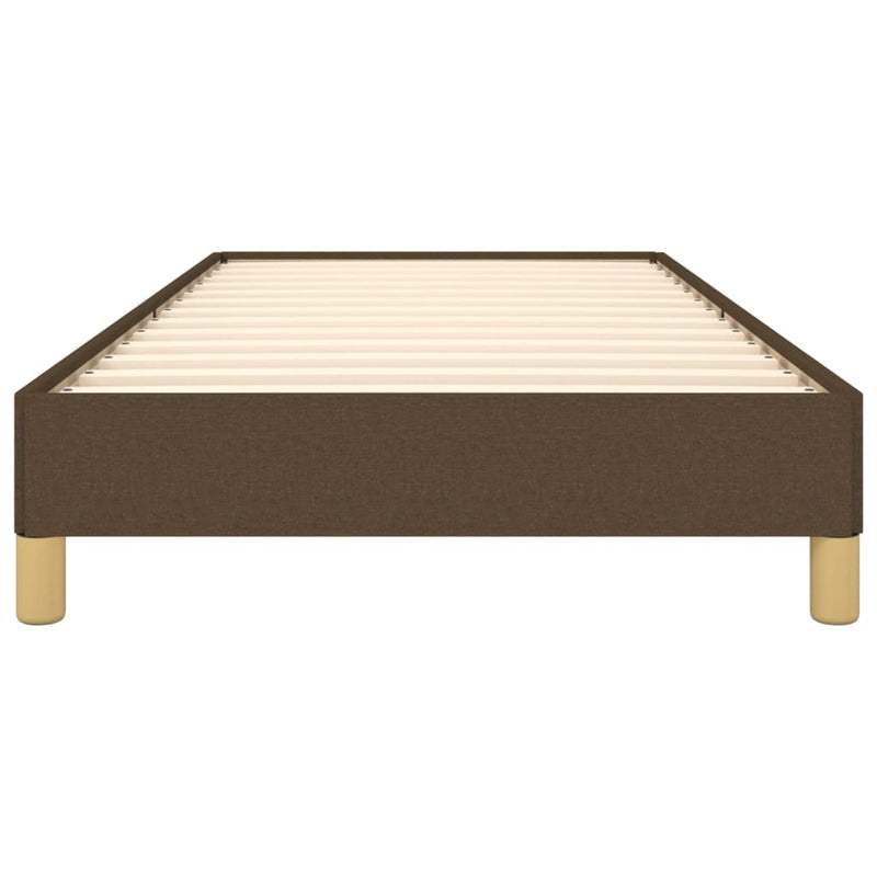 vidaXL sötétbarna szövet ágykeret matrac nélkül 90x200 cm