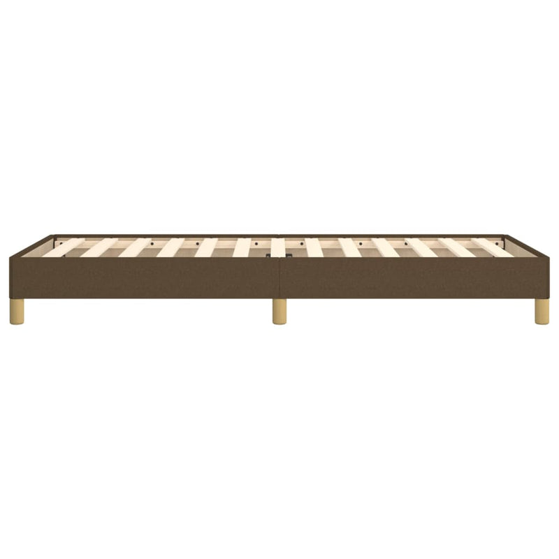 vidaXL sötétbarna szövet ágykeret matrac nélkül 90x200 cm