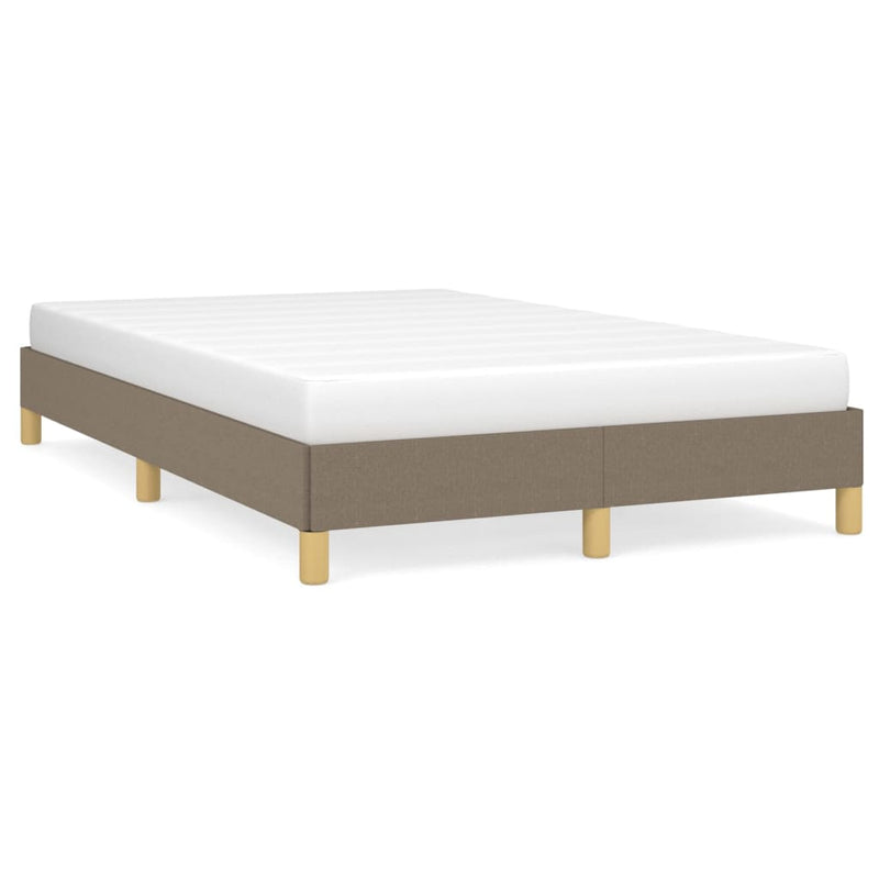 vidaXL tópszínű szövet ágykeret matrac nélkül 120x200 cm