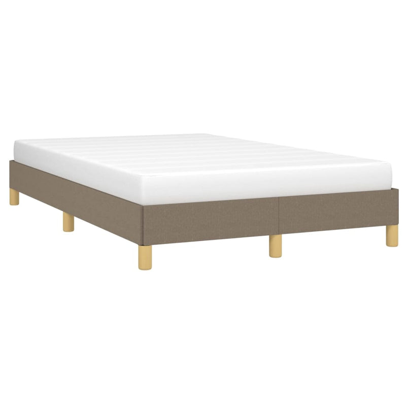 vidaXL tópszínű szövet ágykeret matrac nélkül 120x200 cm
