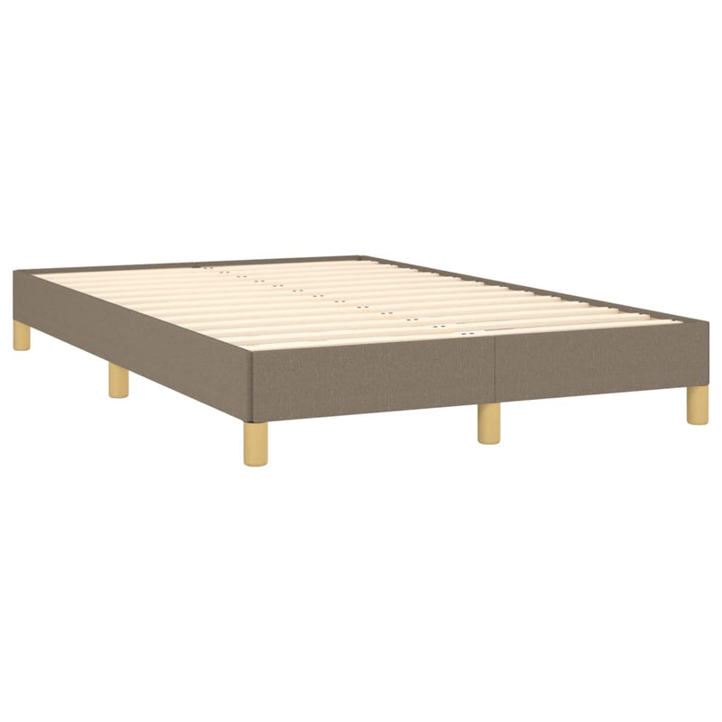 vidaXL tópszínű szövet ágykeret matrac nélkül 120x200 cm