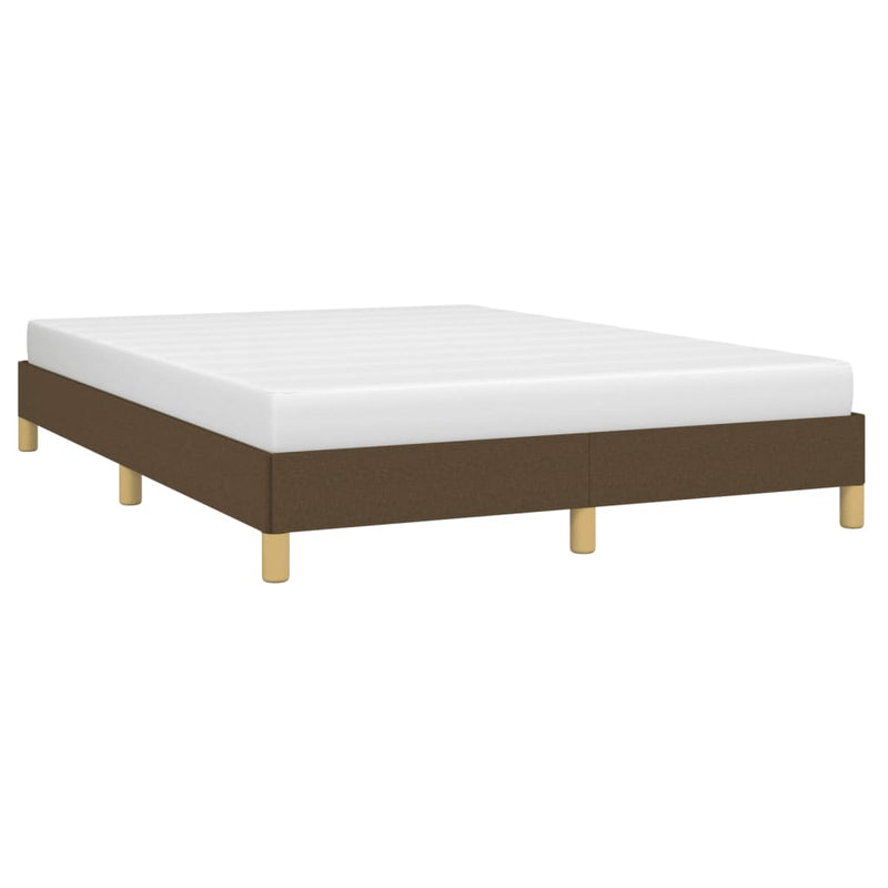vidaXL sötétbarna szövet ágykeret matrac nélkül 140 x 190 cm
