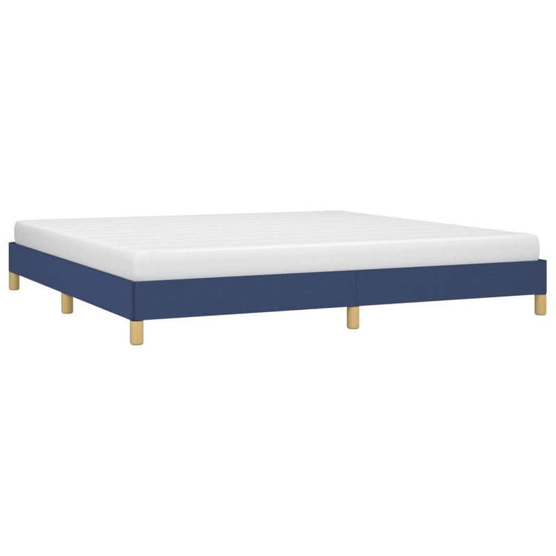 vidaXL kék szövet ágykeret matrac nélkül 200 x 200 cm