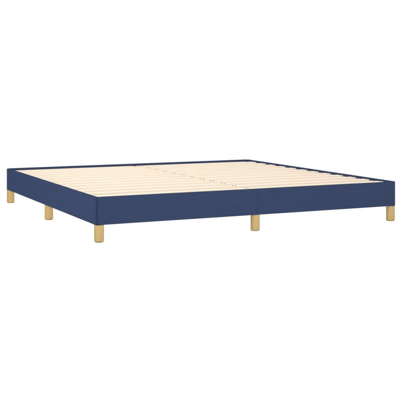 vidaXL kék szövet ágykeret matrac nélkül 200 x 200 cm