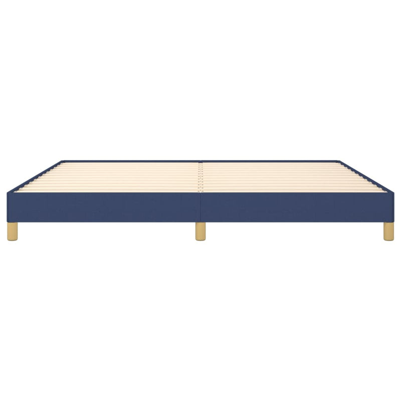 vidaXL kék szövet ágykeret matrac nélkül 200 x 200 cm