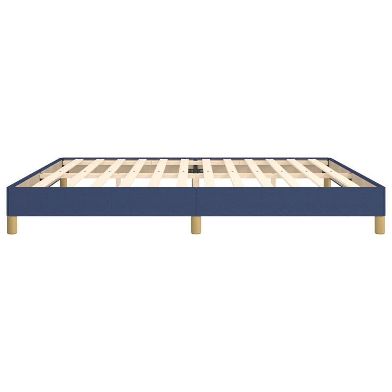 vidaXL kék szövet ágykeret matrac nélkül 200 x 200 cm