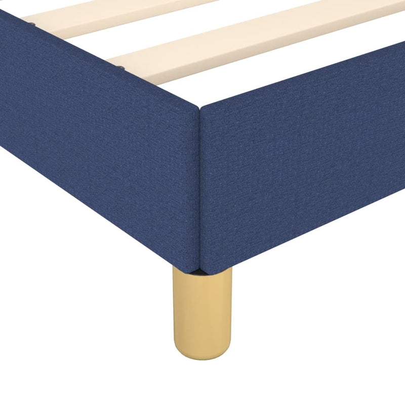 vidaXL kék szövet ágykeret matrac nélkül 200 x 200 cm