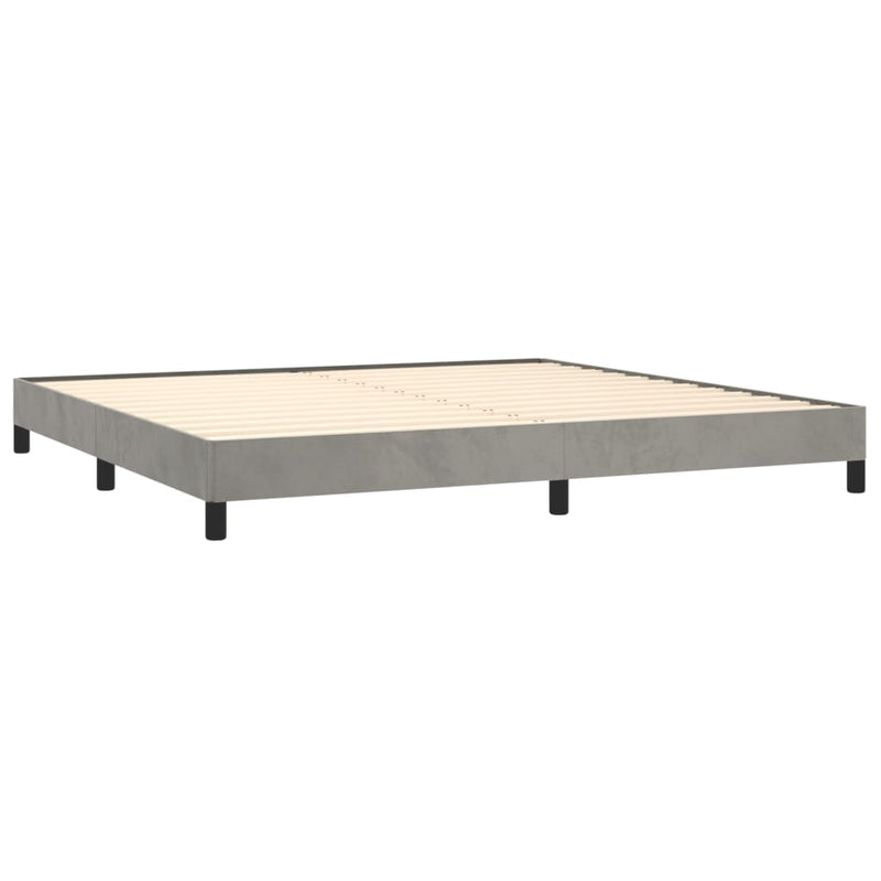 vidaXL világosszürke bársony ágykeret matrac nélkül 200 x 200 cm