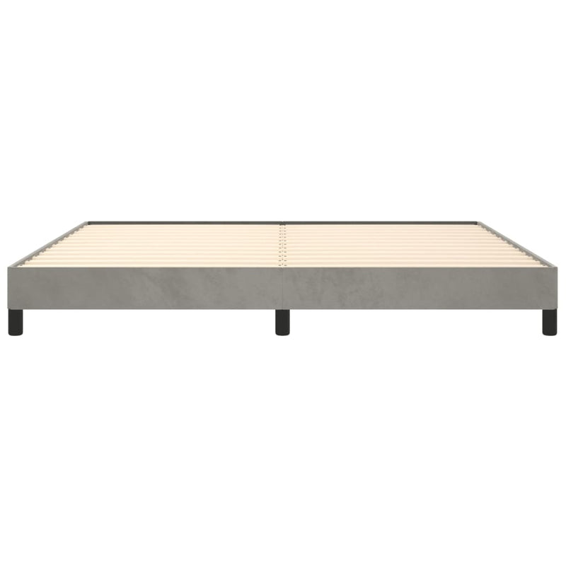 vidaXL világosszürke bársony ágykeret matrac nélkül 200 x 200 cm
