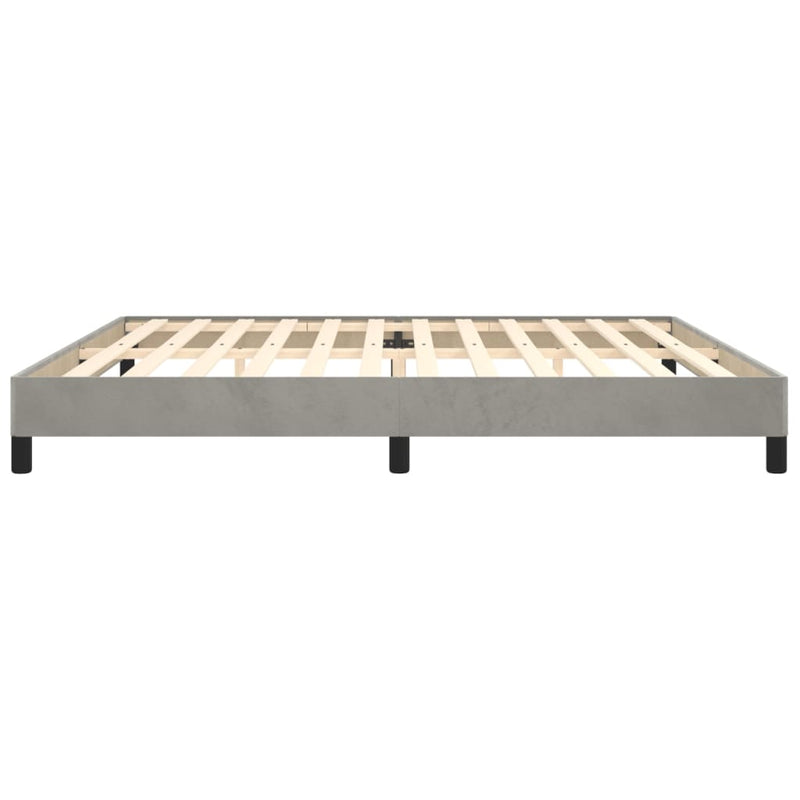 vidaXL világosszürke bársony ágykeret matrac nélkül 200 x 200 cm